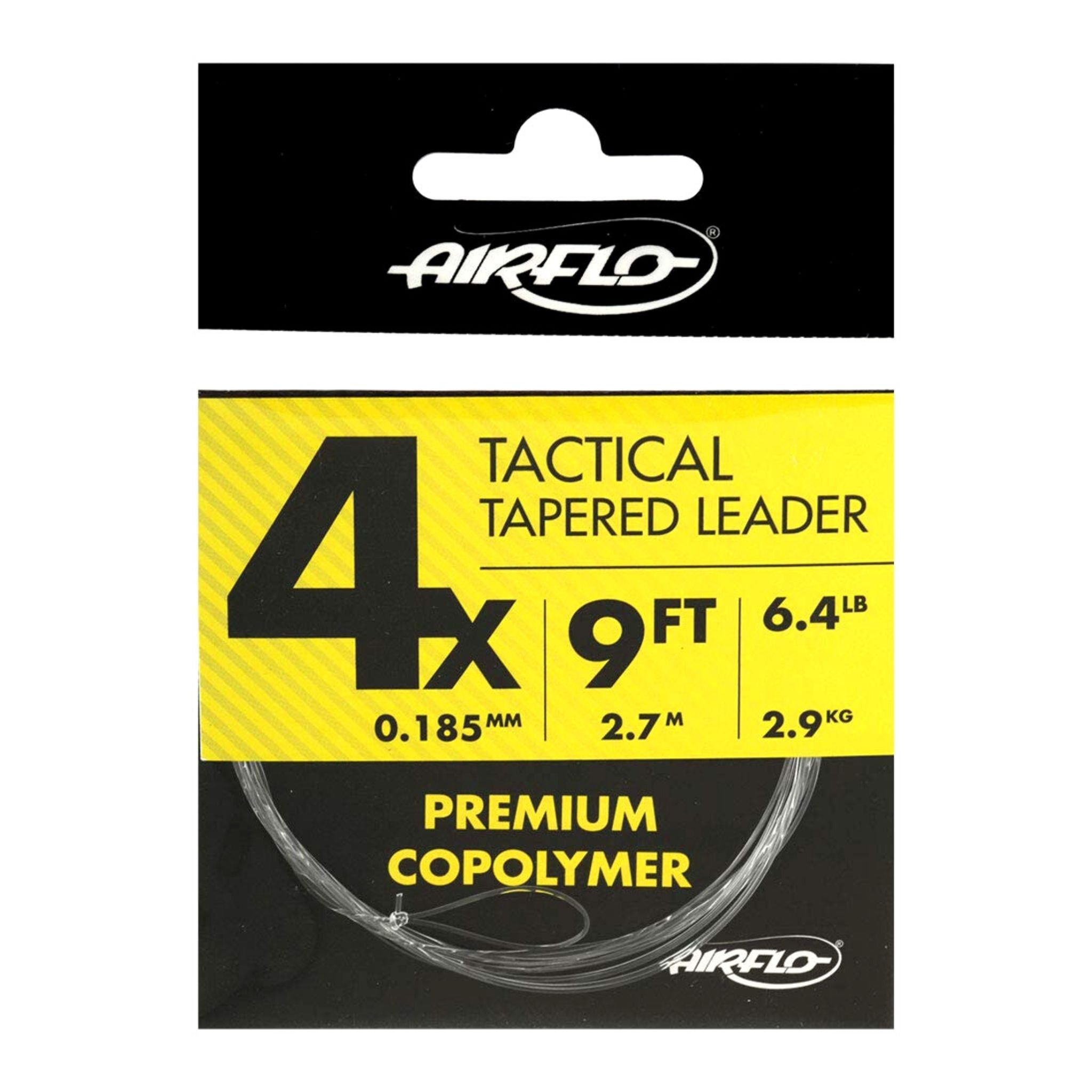 Airflo Tactical Tapered Leader 9FT 4X 6.4LB 3 Pack Boss Outdoor