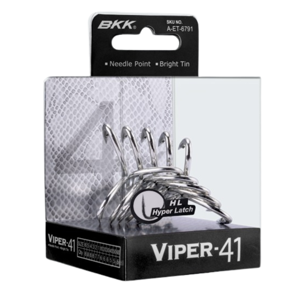BKK VIPER 41 4X Treble Hooks - Hyper Latch (HL) With Needle Point For Freshwater & Saltwater Fishing
