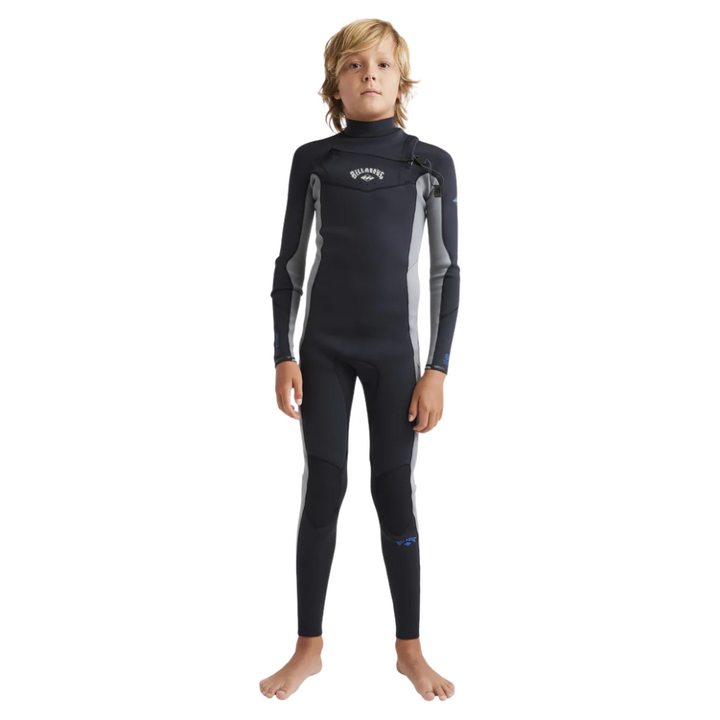 Billabong Boys 4/3mm Absolute Natural Chest Zip Steamer Wetsuit