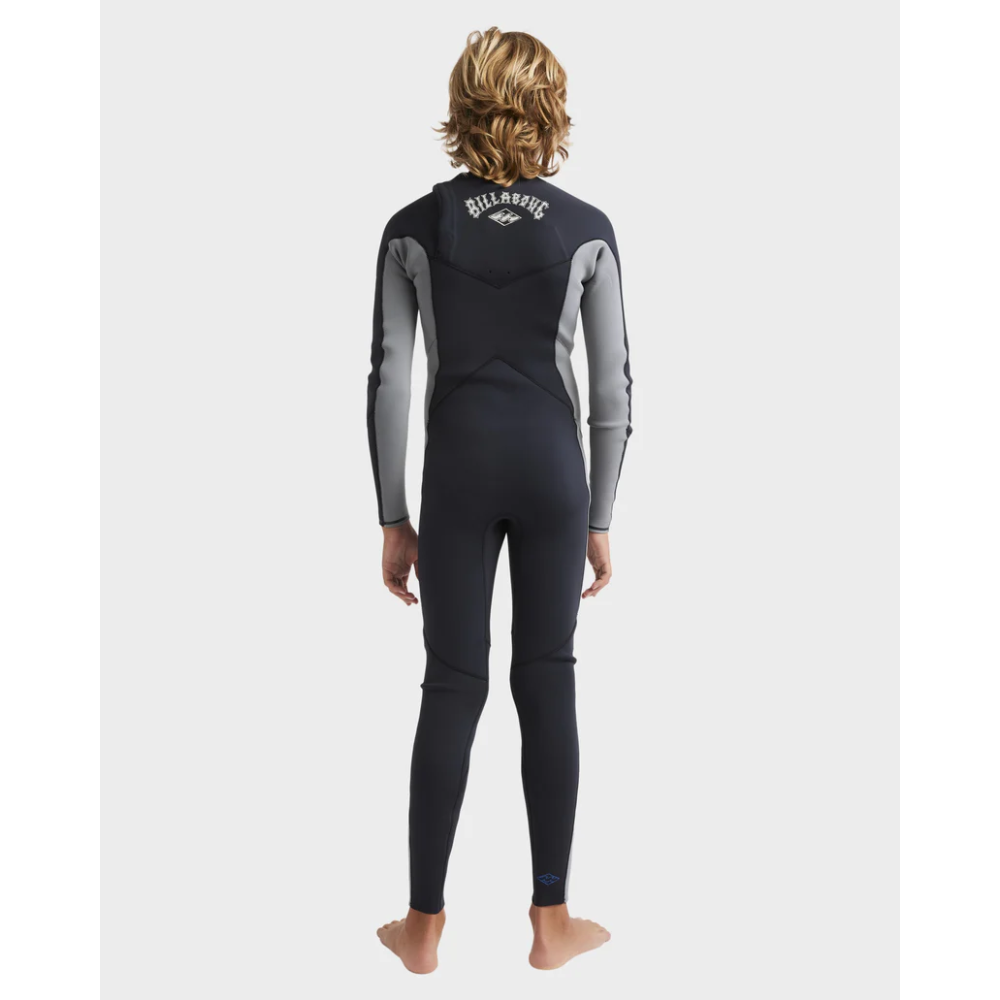 Billabong Boys 4/3mm Absolute Natural Chest Zip Steamer Wetsuit