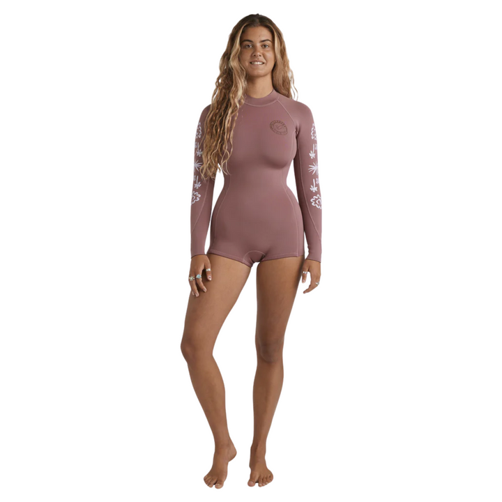Billabong Womens Spring Fever Natural 2mm Long Sleeve Springsuit Wetsuit