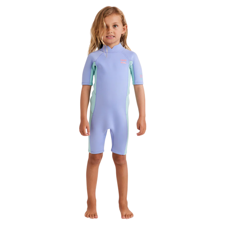 Billabong Girls Foil 2mm Short Sleeve Back Zip Springsuit