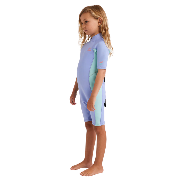 Billabong Girls Foil 2mm Short Sleeve Back Zip Springsuit