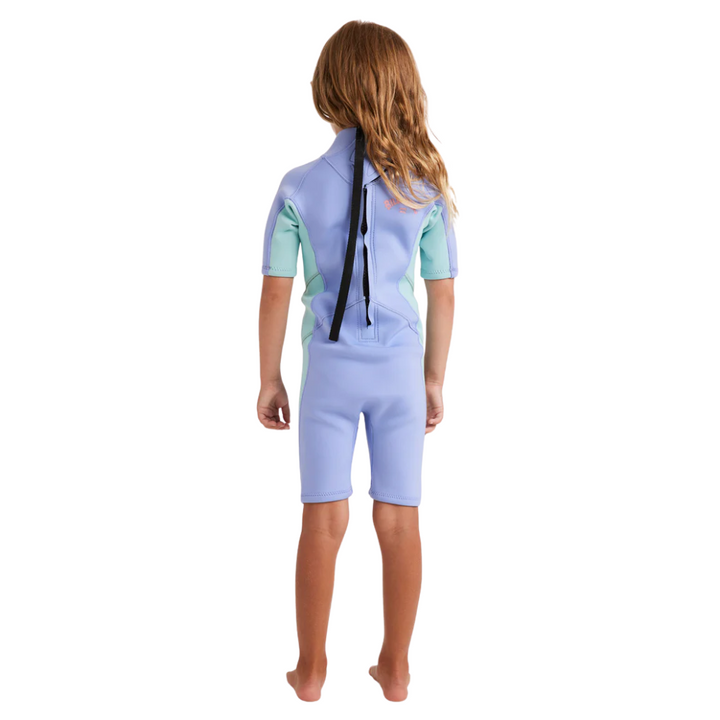 Billabong Girls Foil 2mm Short Sleeve Back Zip Springsuit