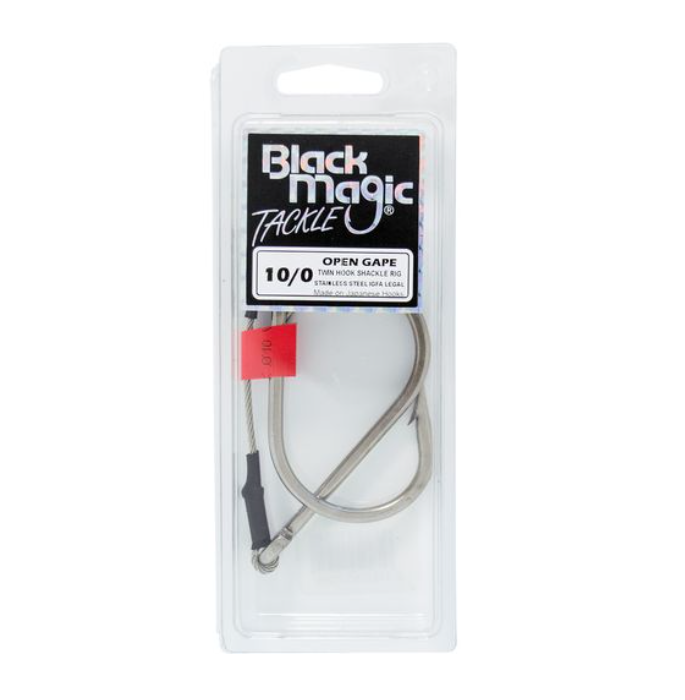 Black Magic Open Gape Twin Hook Shackle Rig