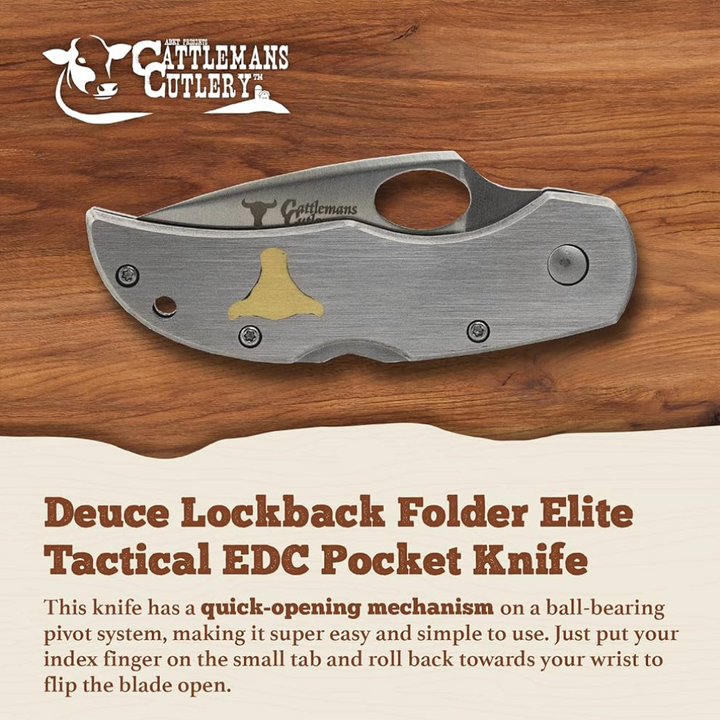 Cattlemans Cutlery Deuce Lockback Folding Pocket Knife