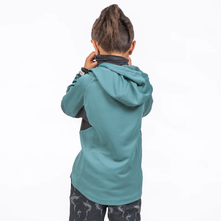 Desolve Fish Face Hoodie Kids Atlantic blue