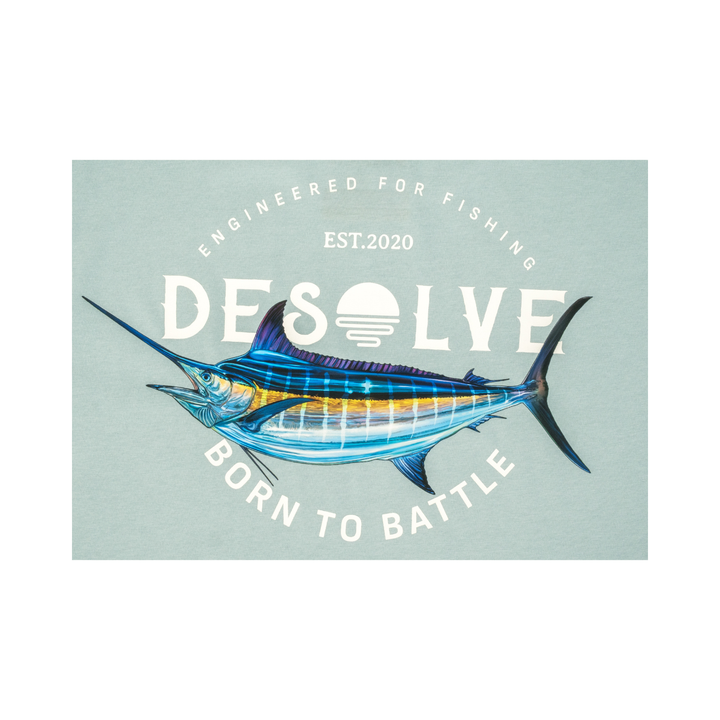 Desolve Born to Battle Tee Blue Marlin
