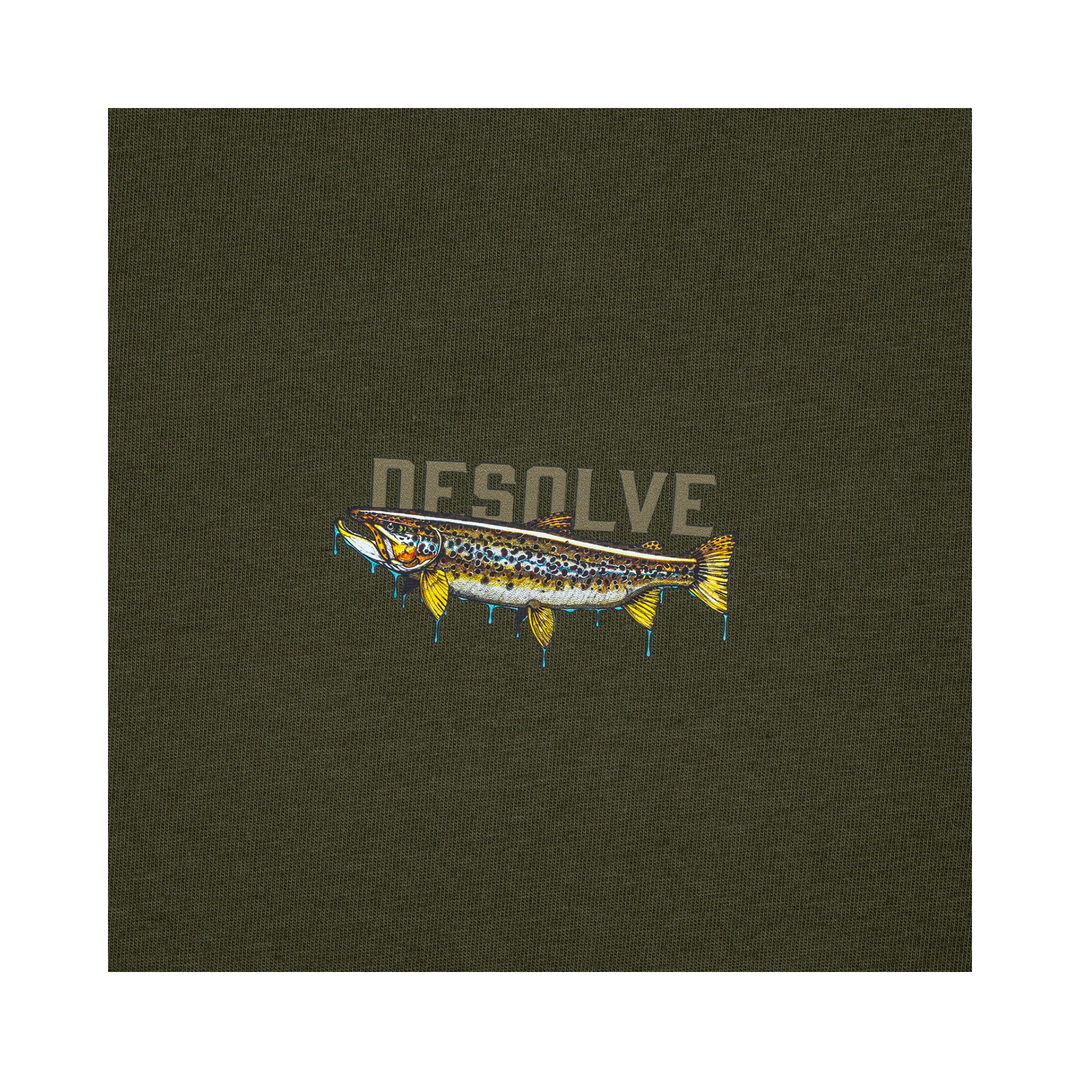 Desolve Piercing Lips Tee Brown Trout