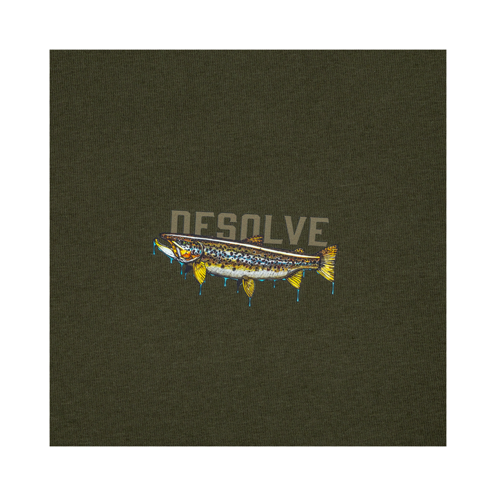 Desolve Piercing Lips Tee Brown Trout