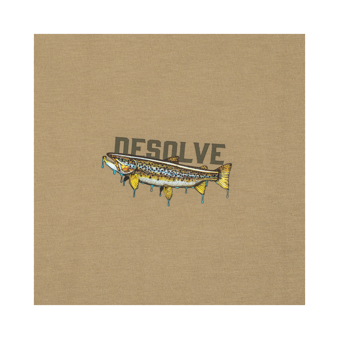 Desolve Piercing Lips Tee Brown Trout