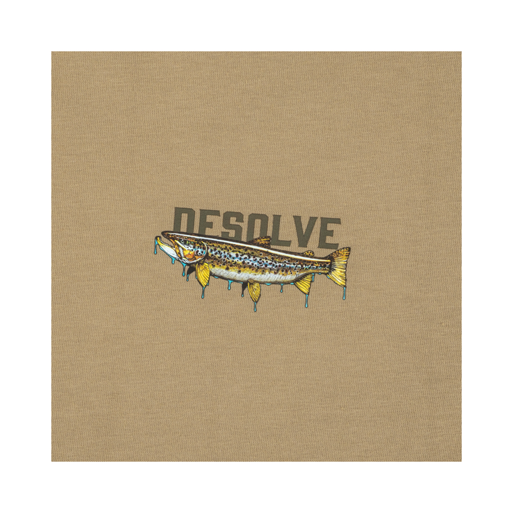 Desolve Piercing Lips Tee Brown Trout