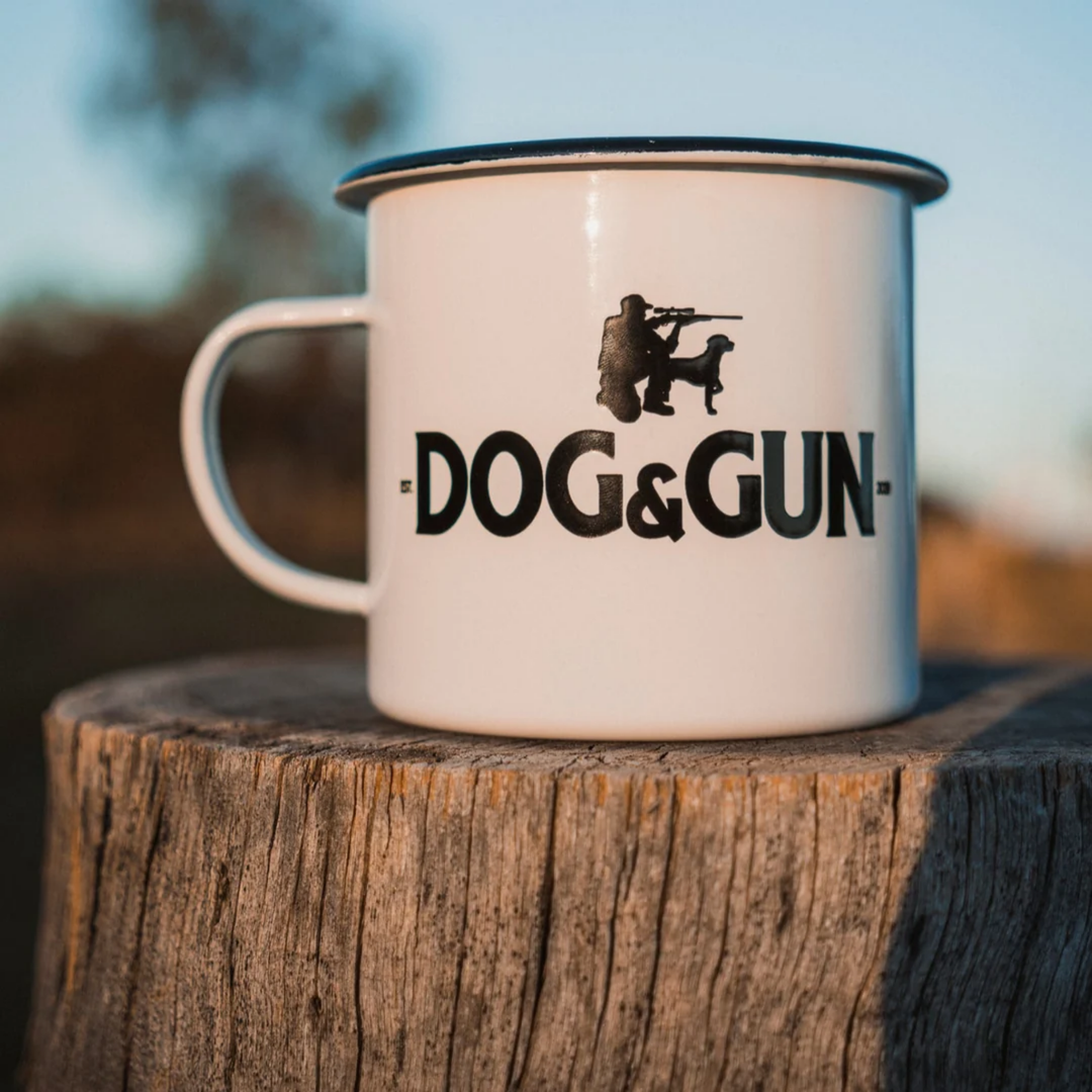 Dog & Gun Enamel Mug