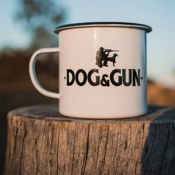 Dog & Gun Enamel Mug