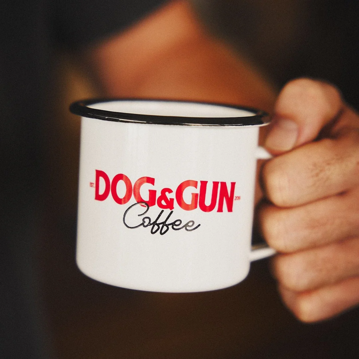 Dog & Gun Enamel Mug