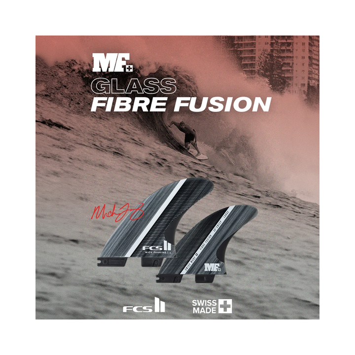 FCS ll Mick Fanning Signature Glass Fibre Fusion Tri Fin Set Surfboard Fins