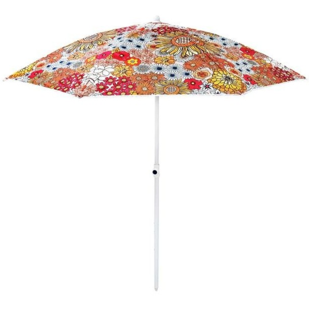 Good Vibes Beach Umbrella w Matching Carry Bag 180X180cm