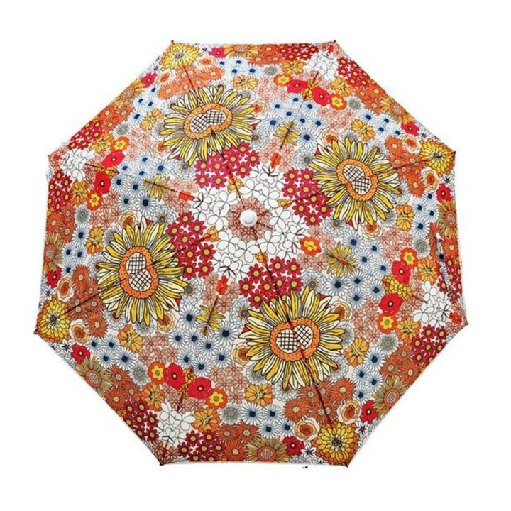 Good Vibes Beach Umbrella w Matching Carry Bag 180X180cm