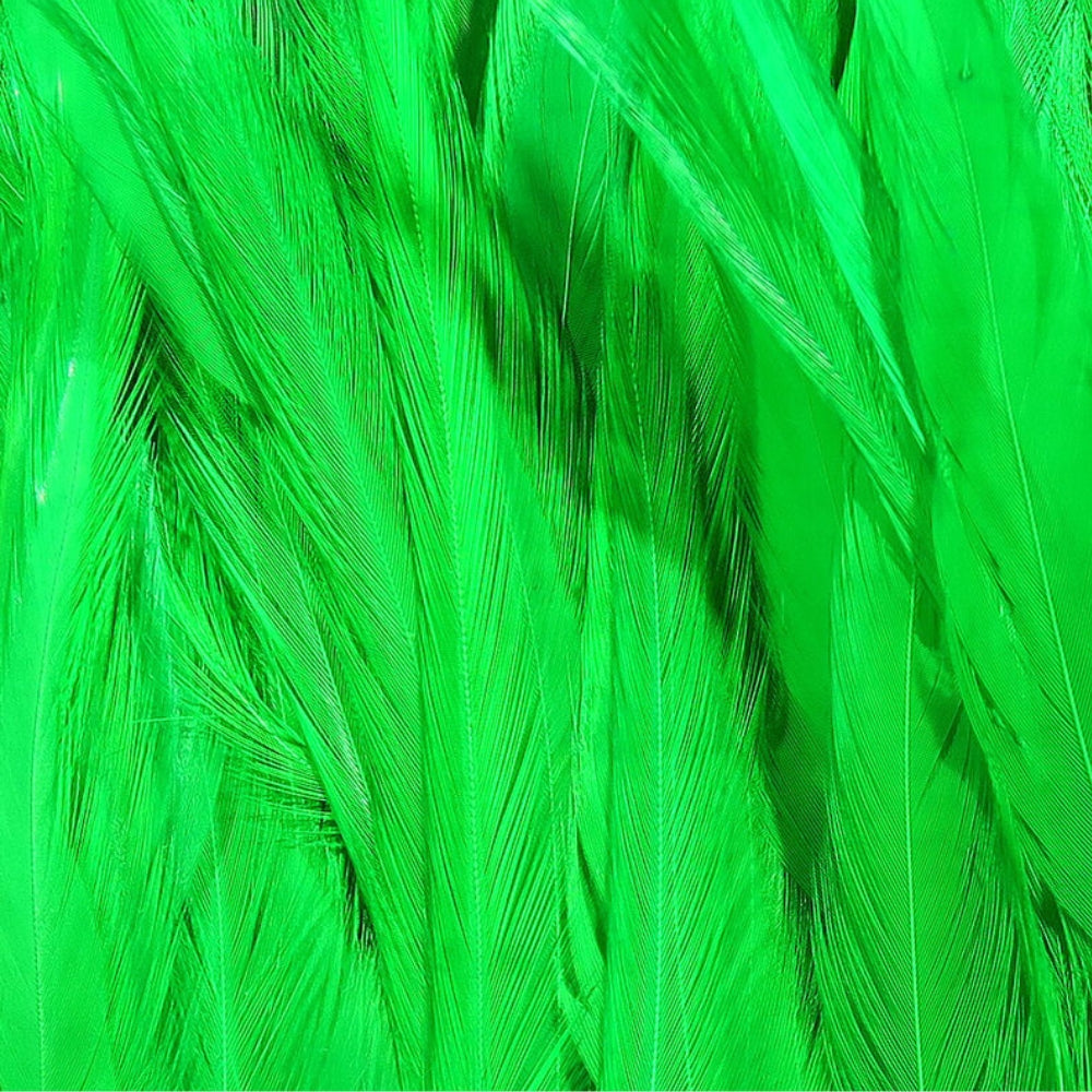 Hareline-Strung-Chinese-Saddle-Hackles-Lime-Green