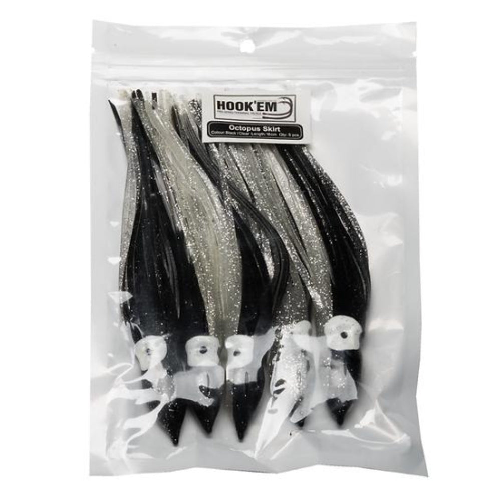 Hook-em-Unrigged-Octopus-Skirt-Black-Clear