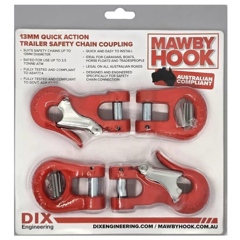 Mawby Hook 3.5t Rated Towing Hook 13mm (Twin Pack)