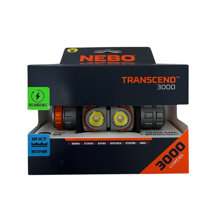 Nebo Transcend 3000Lm Rechargeable Headlamp