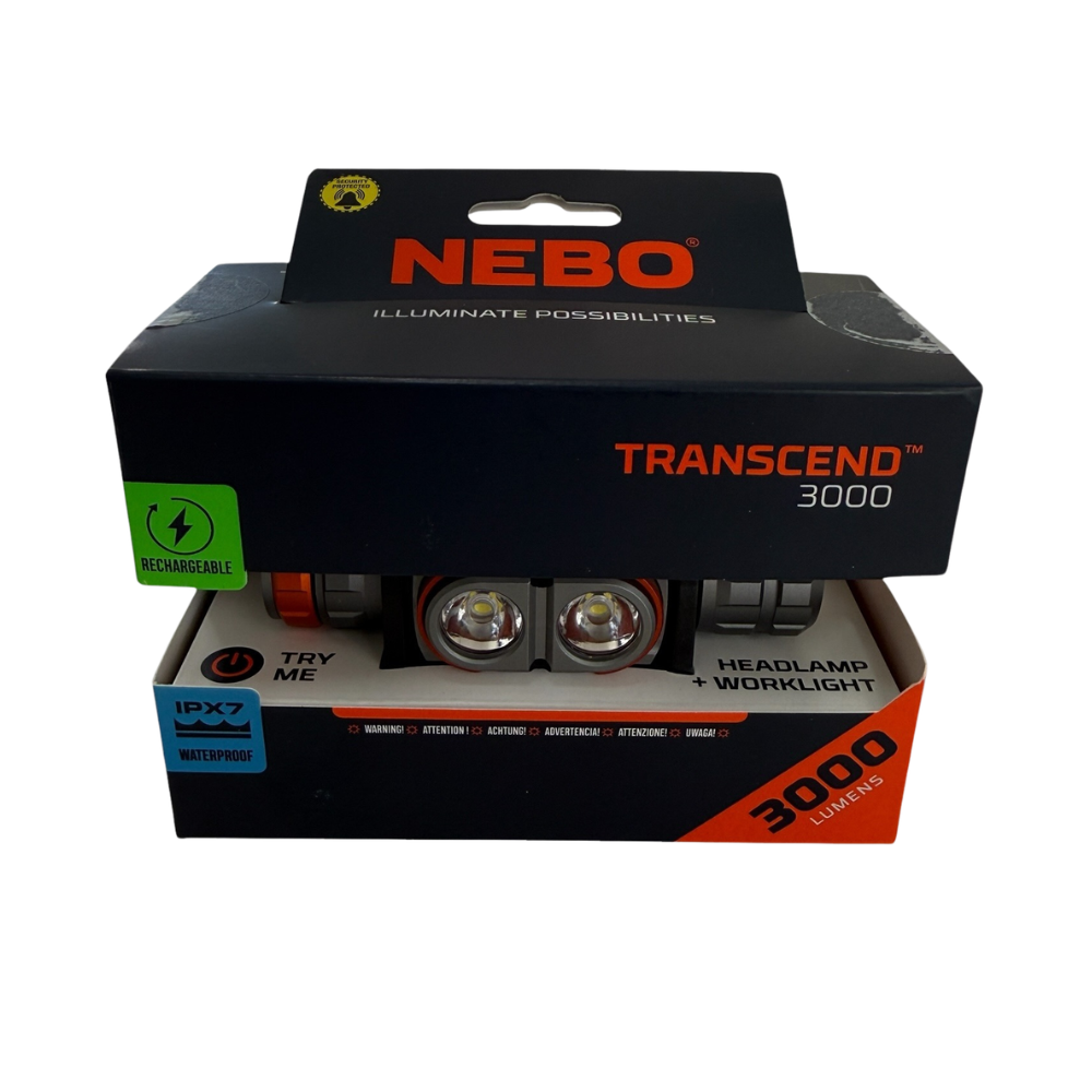 Nebo Transcend 3000Lm Rechargeable Headlamp