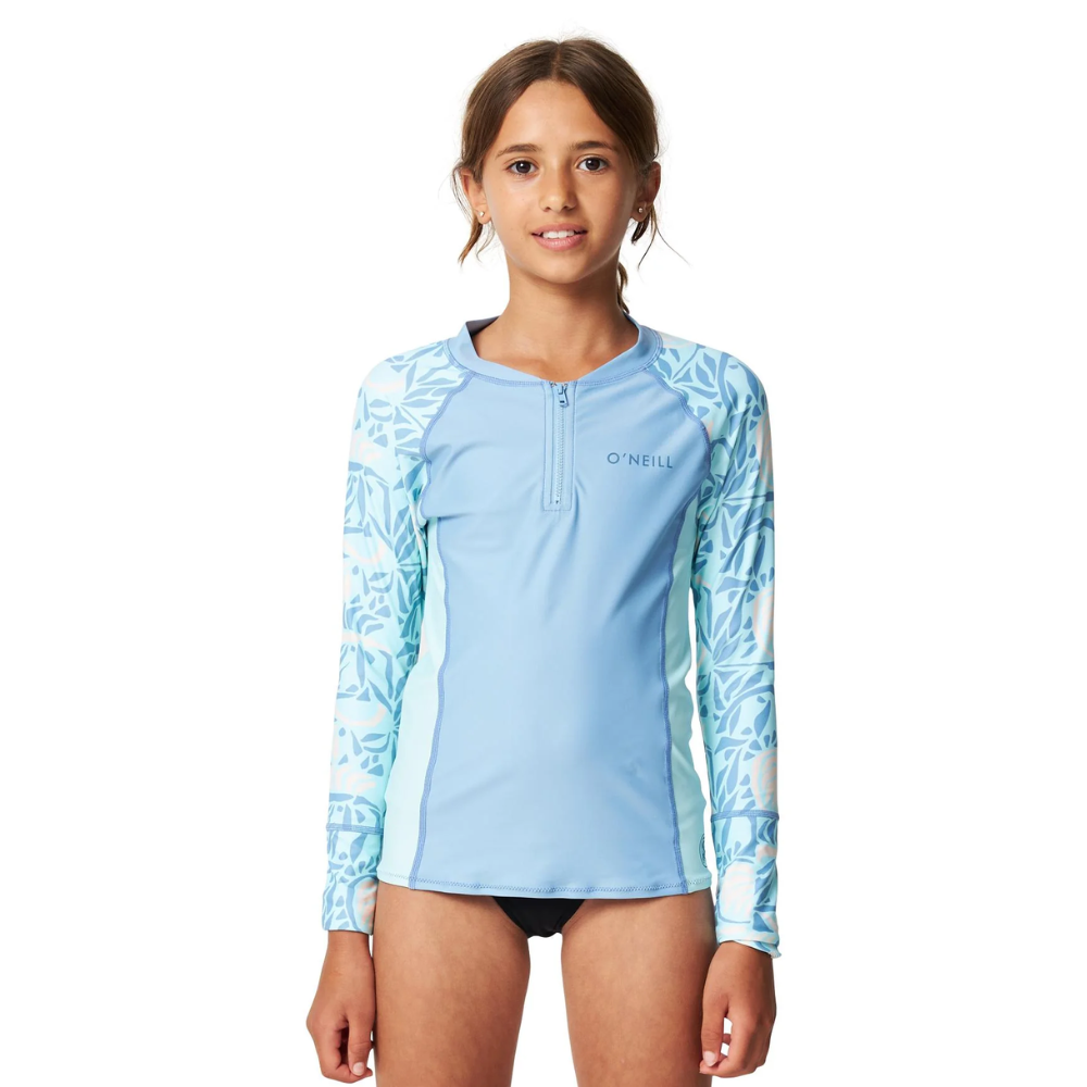 O'Neill Girl's Bahia 1/4 Zip Long Sleeve Rash Vest