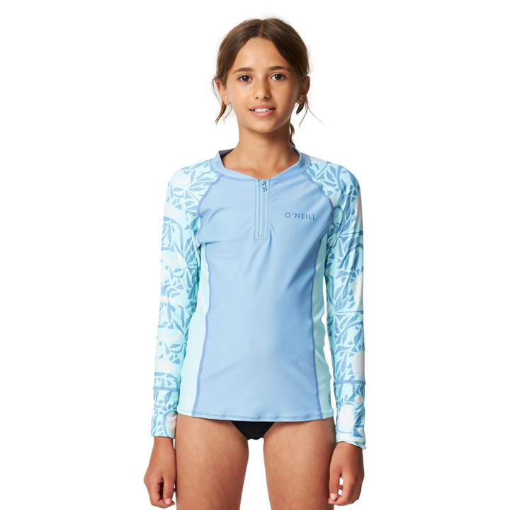 O'Neill Girl's Bahia 1/4 Zip Long Sleeve Rash Vest