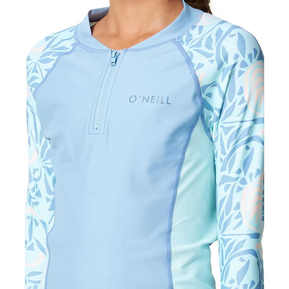 O'Neill Girl's Bahia 1/4 Zip Long Sleeve Rash Vest