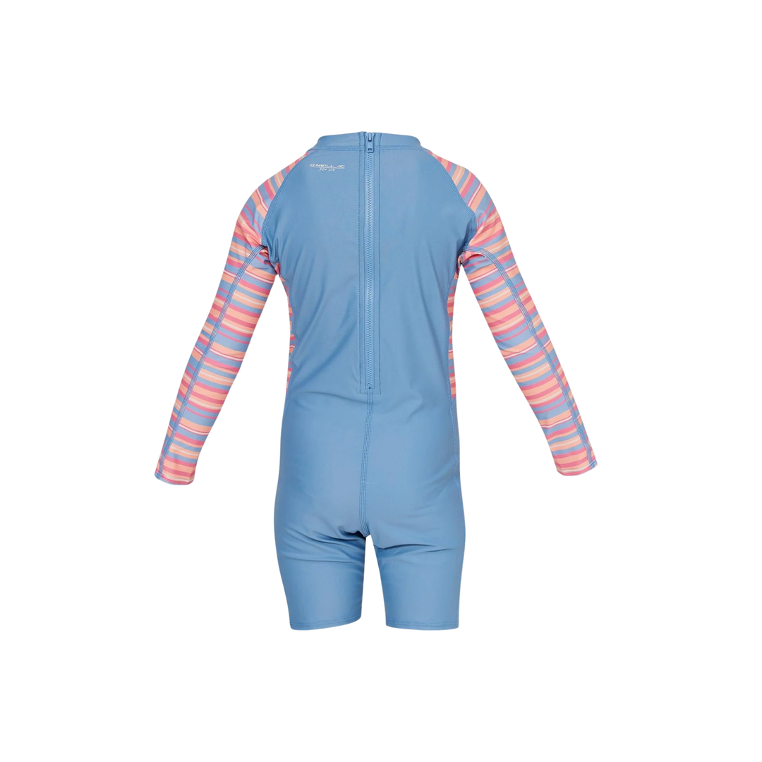 O'Neill Girls Toddler Long Sleeve Rash Vest Springsuit UPF 50+