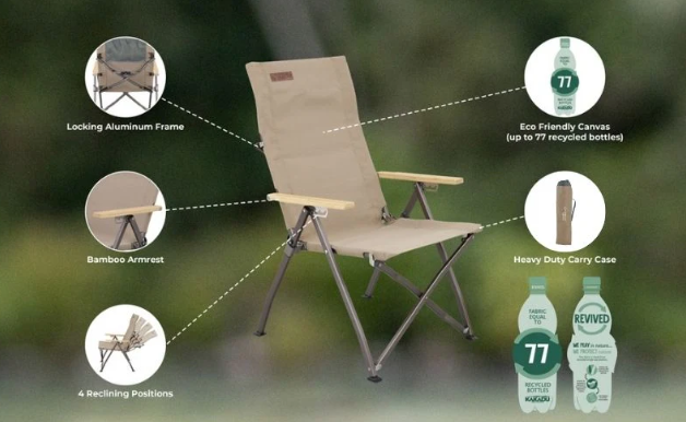 Oztrail Cape Series Recliner Chair