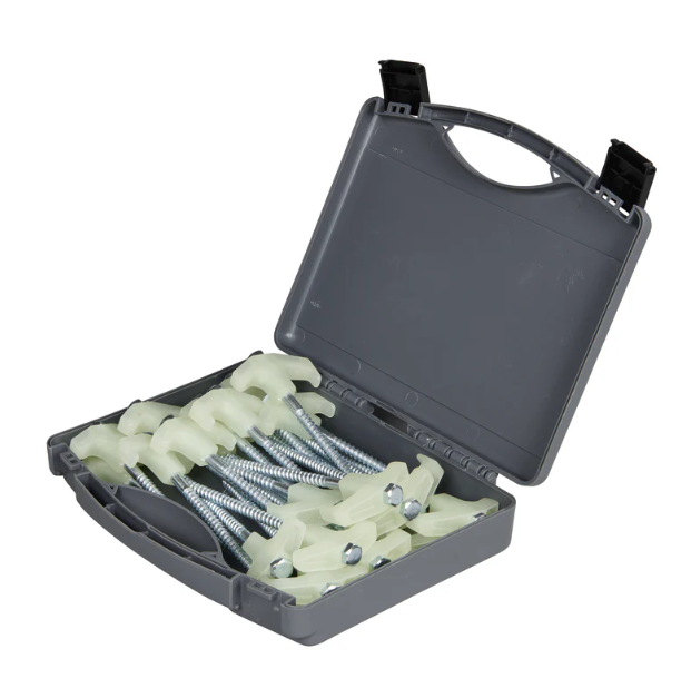 Oztrail Screw In Tent Peg Set 25Pc - Glow In The Dark