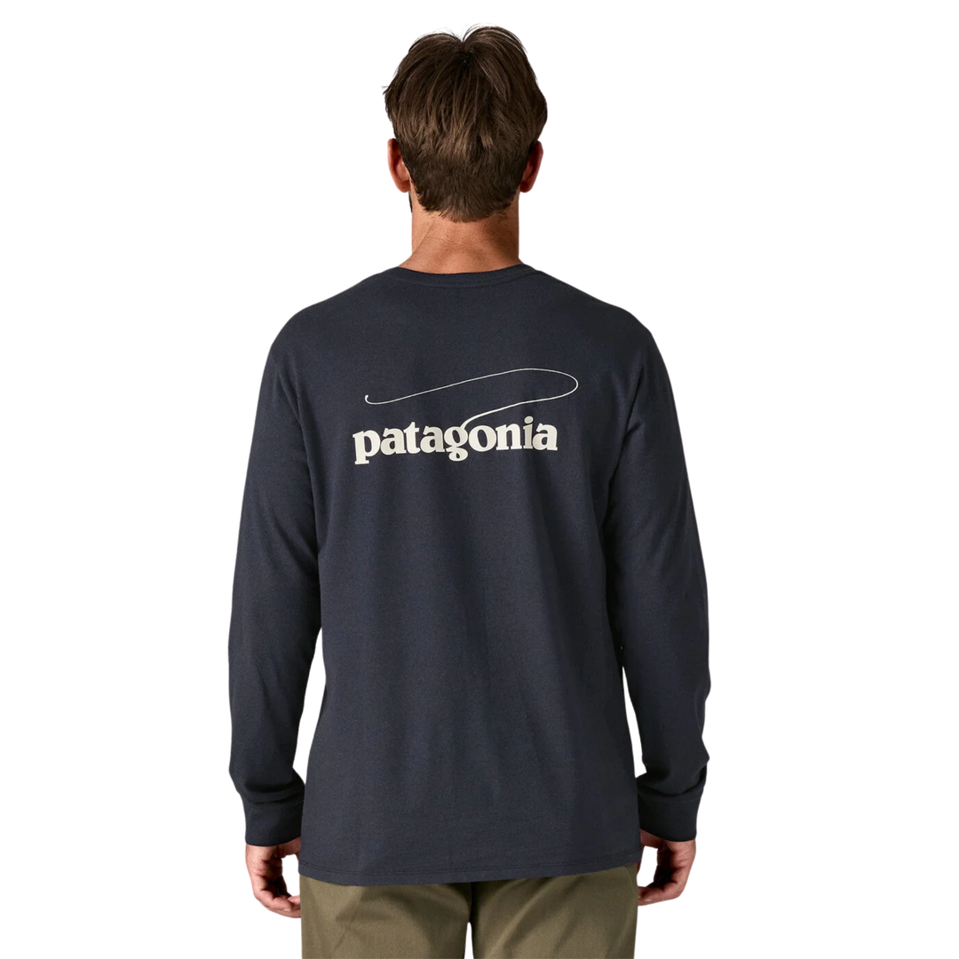 Patagonia Men's Long Sleeve Casting Logo Responsibili-Tee