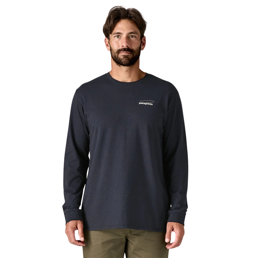 Patagonia Men's Long Sleeve Casting Logo Responsibili-Tee