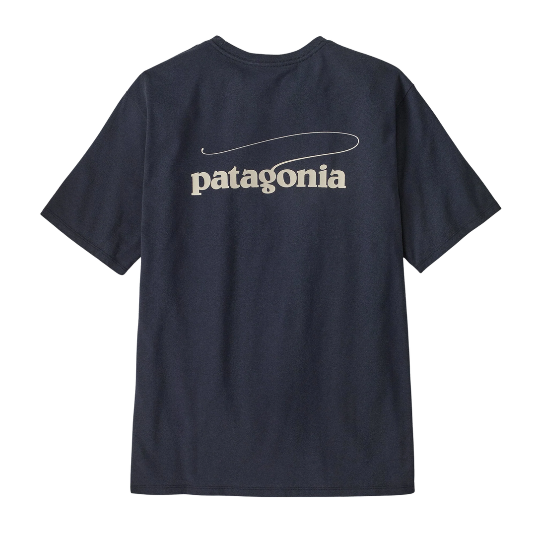Patagonia Mens Short Sleeve Casting Logo Responsibili-Tee