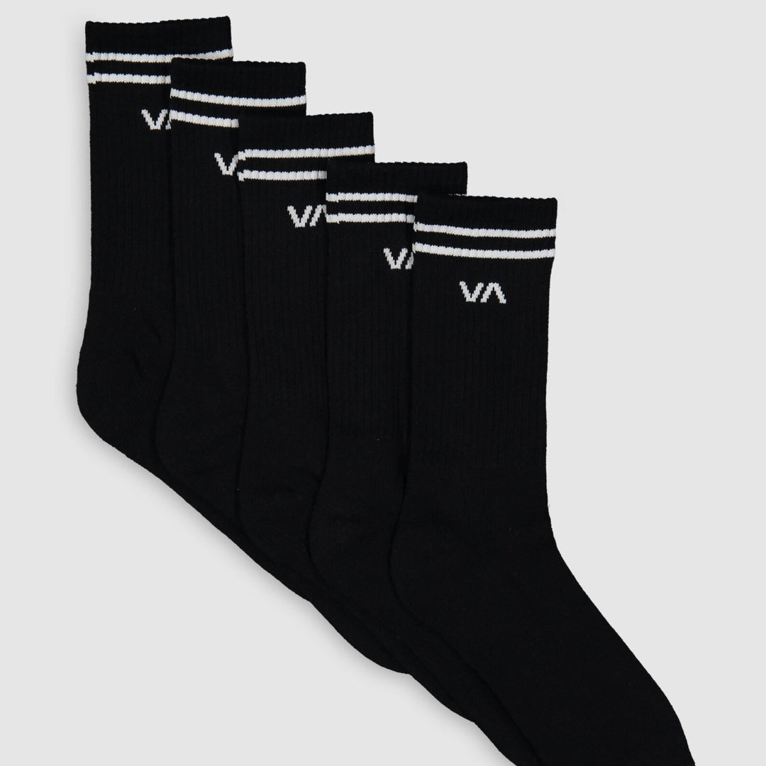 RVCA Union Sock III - Black 5pack