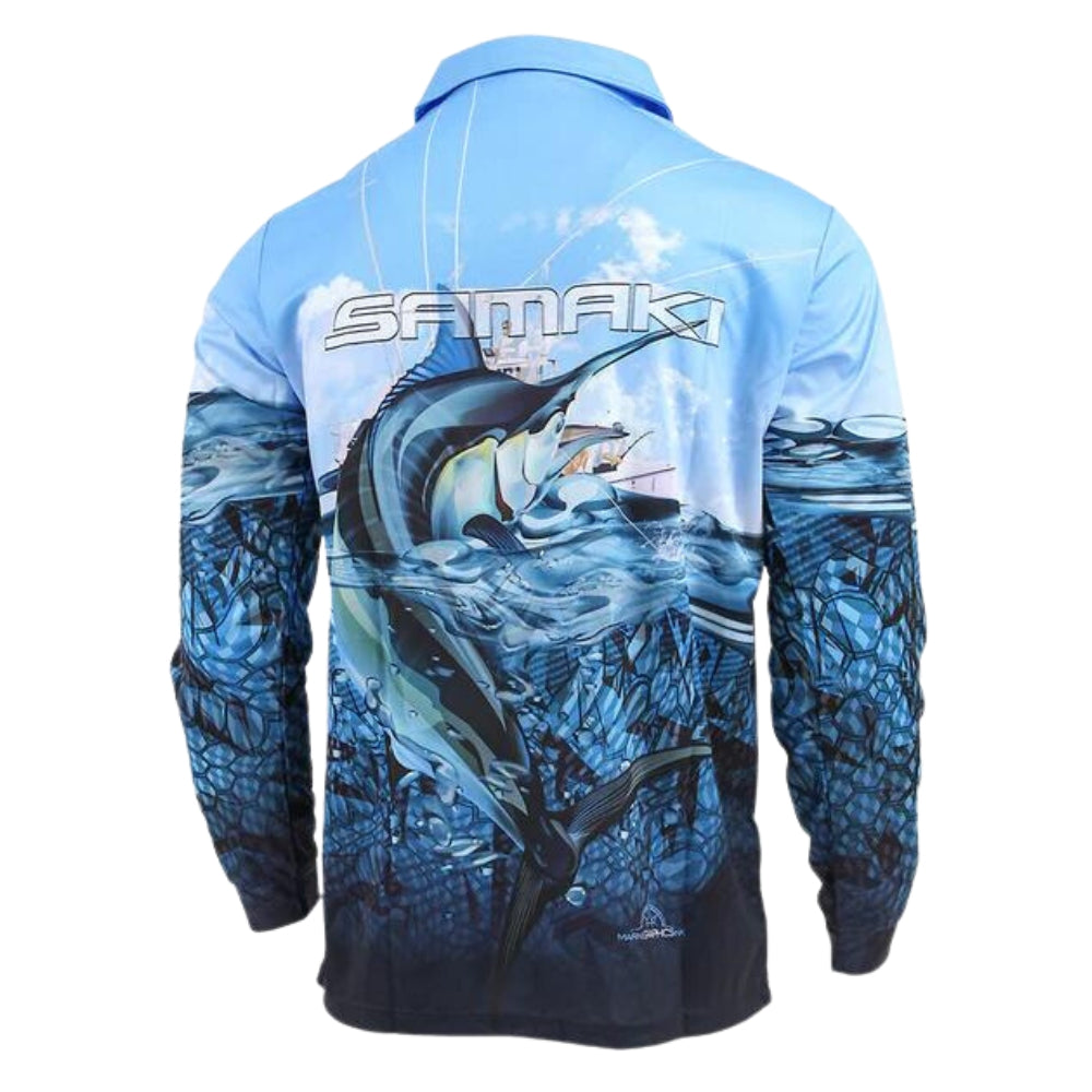 Samaki-Black-Marlin-Kids-Long-Sleeve-Shirt