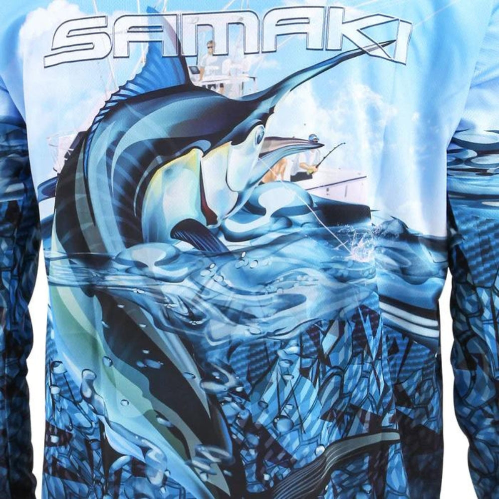 Samaki-Black-Marlin-Kids-Long-Sleeve-Shirt
