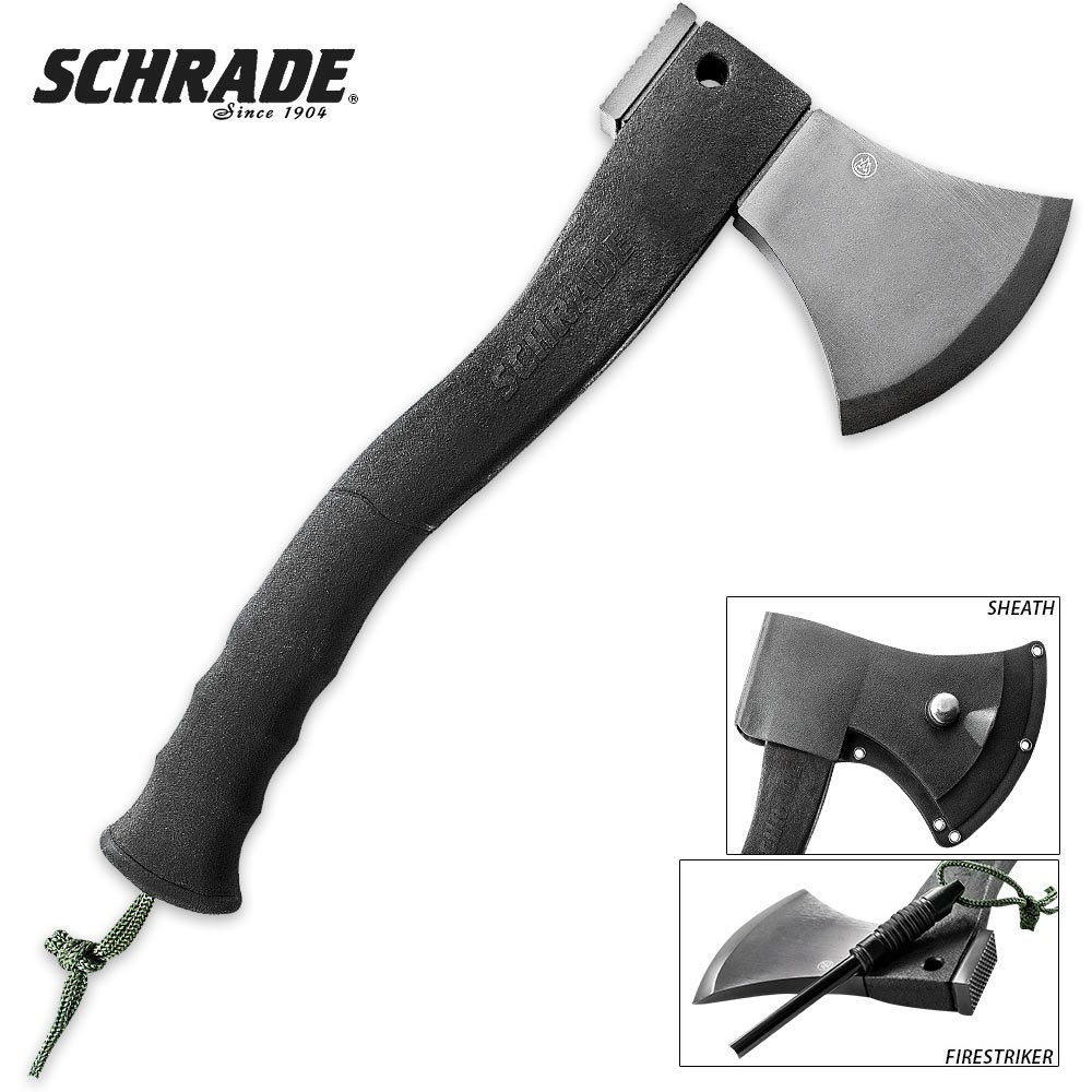 Schrade Survival Axe with Firestarter Large