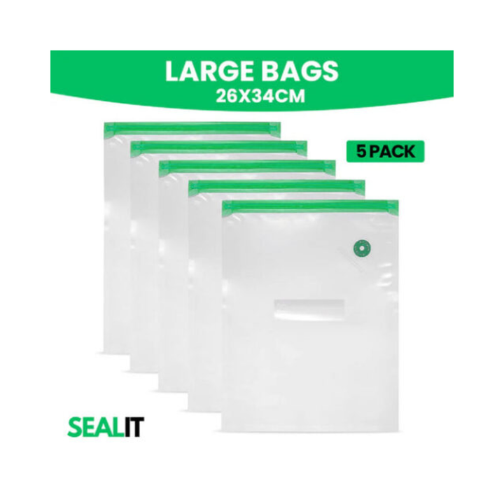 Seal It Reusable Vacuum Bags 5 Pack