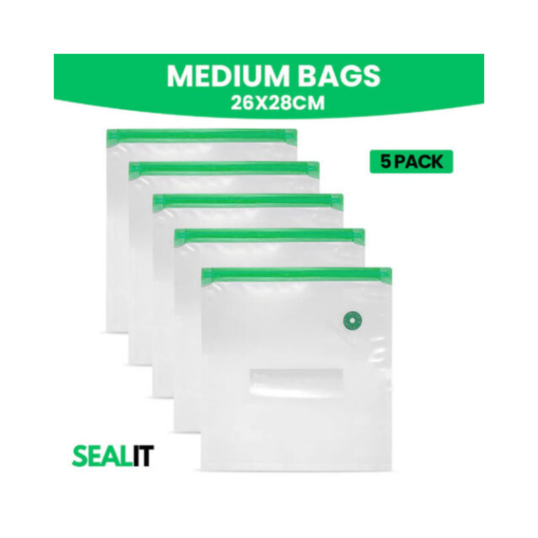 Seal It Reusable Vacuum Bags 5 Pack