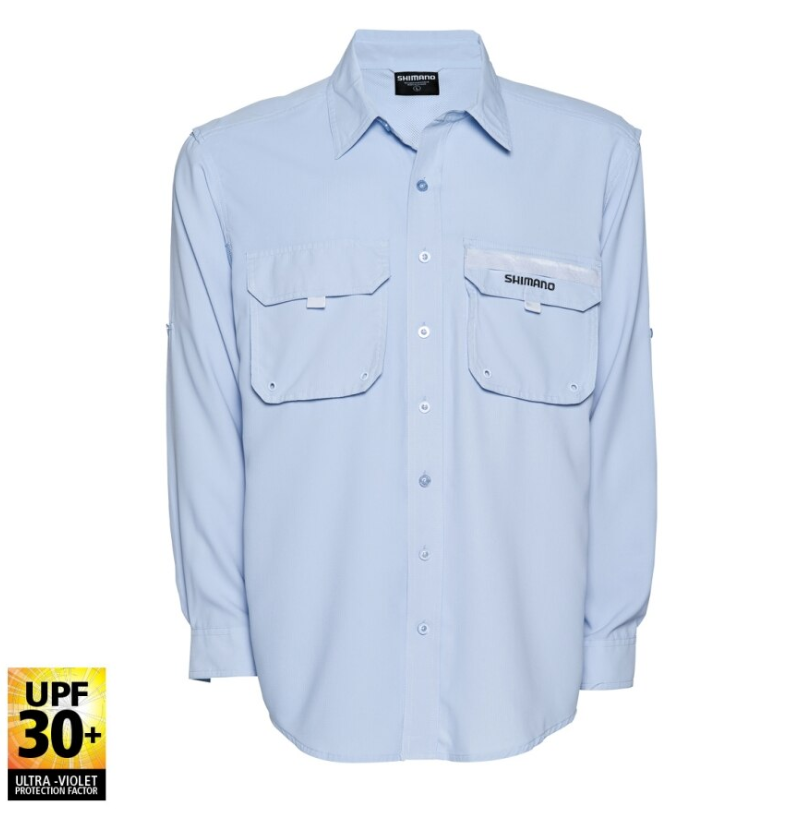 Shimano Boys Vented Long Sleeve Fishing Shirt