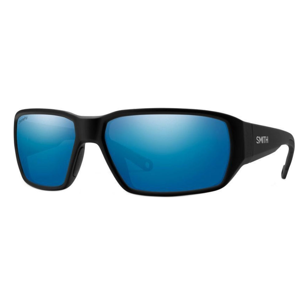 Smith-Optics-Hookset-Polarised-Sunglasses-Matte-Black-Blue-Mirror