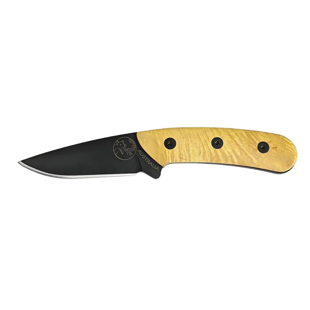 Tassie-Tiger-Australian-Made-Fixed-Blade-Drop-Point-Knife-Golden-Camphor