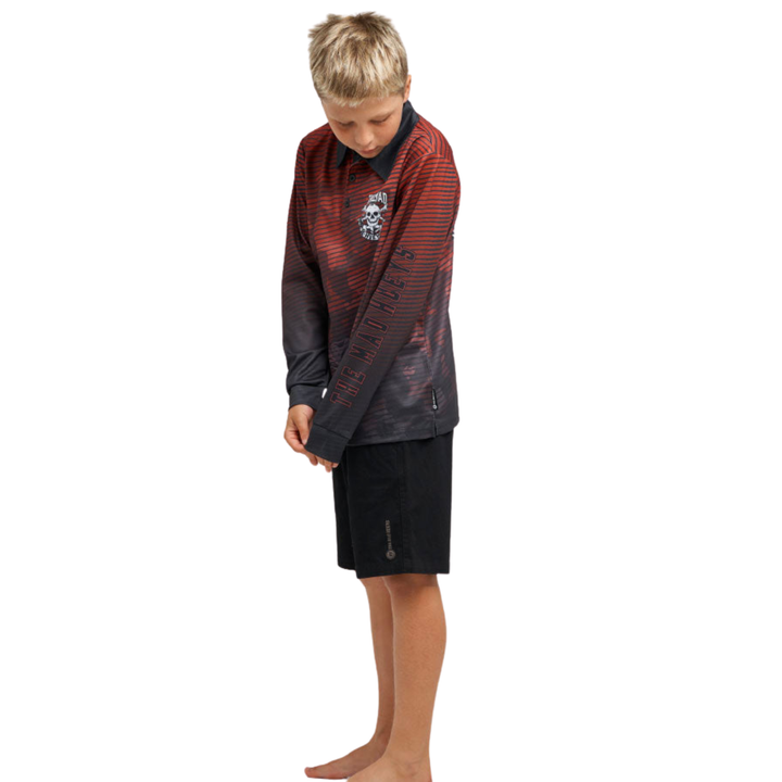 The Mad Hueys Anchor Skull Youth UPF 50+ Fishing  Jersey