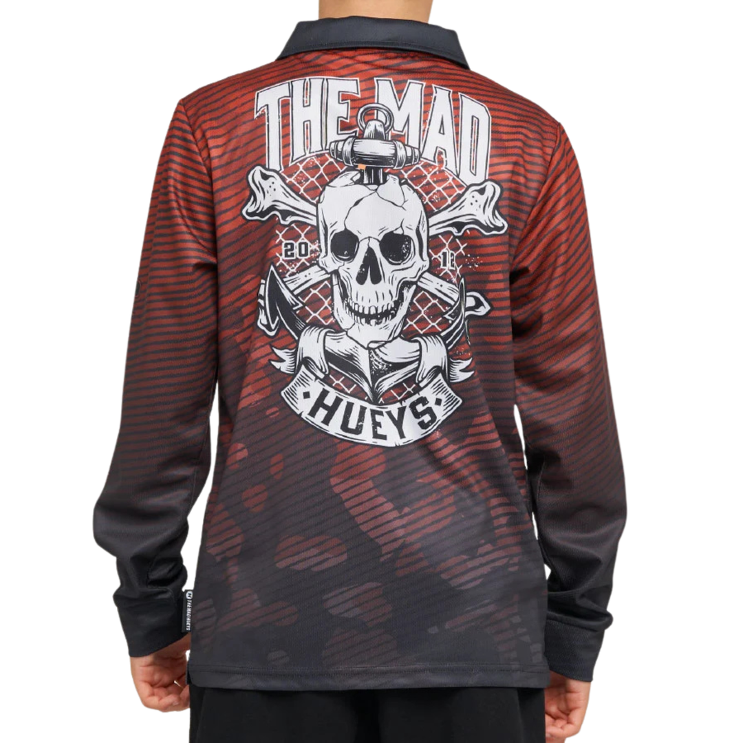 The Mad Hueys Anchor Skull Youth UPF 50+ Fishing  Jersey