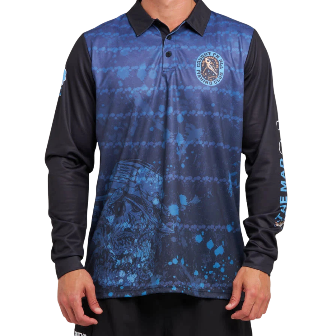 The Mad Hueys Caught FK Skull UPF 50+ Fishing Jersey