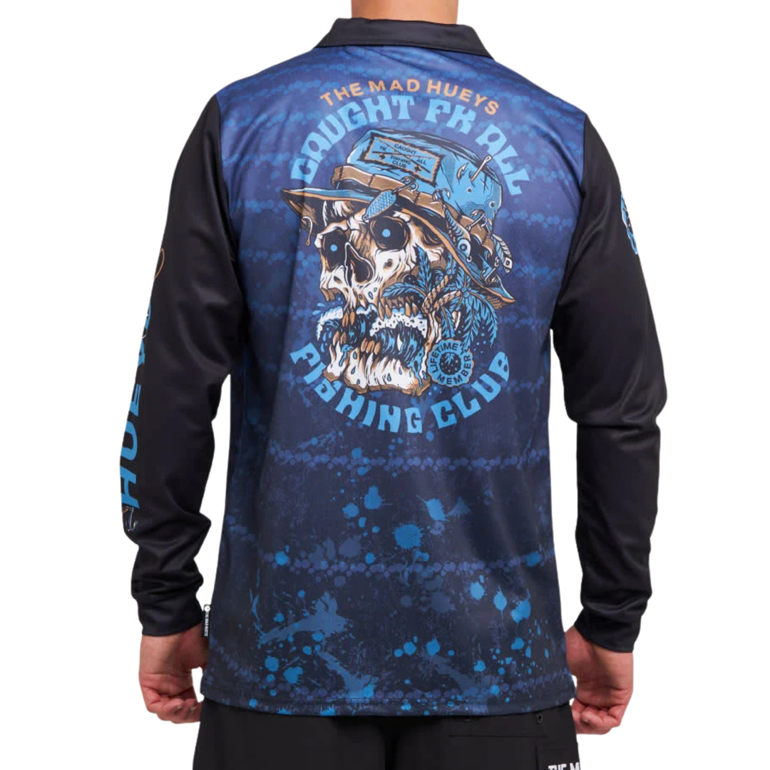 The Mad Hueys Caught FK Skull UPF 50+ Fishing Jersey