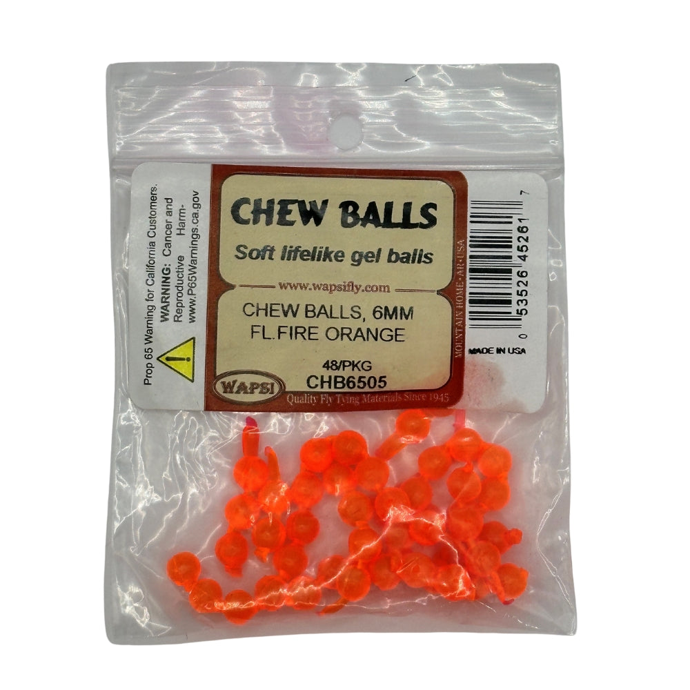 Wapsi-Chew-Balls-Trout-Soft-Eggs-6mm-FL-Fire-Orange